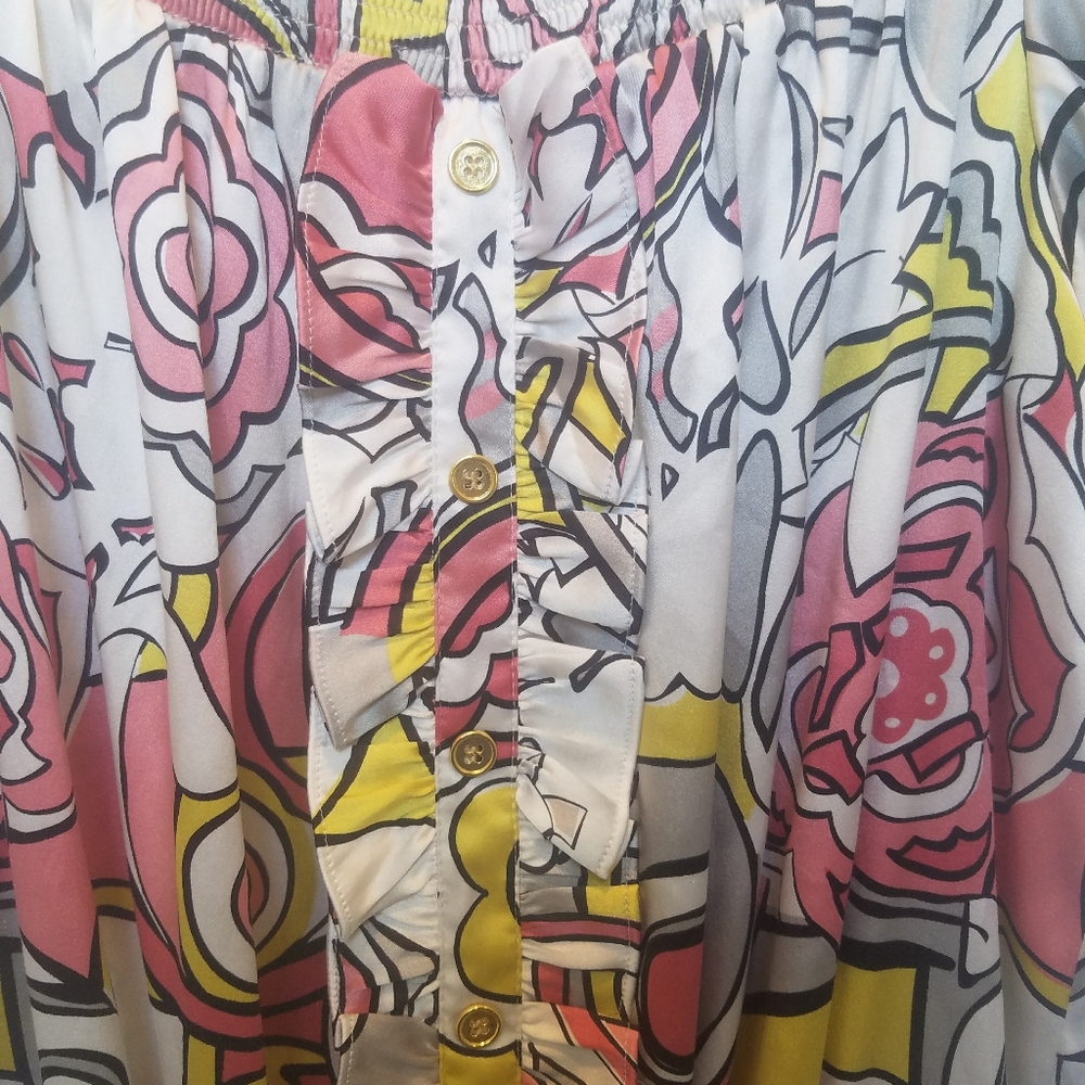 Floral / abstract print top size xs - Picture 2 of 6